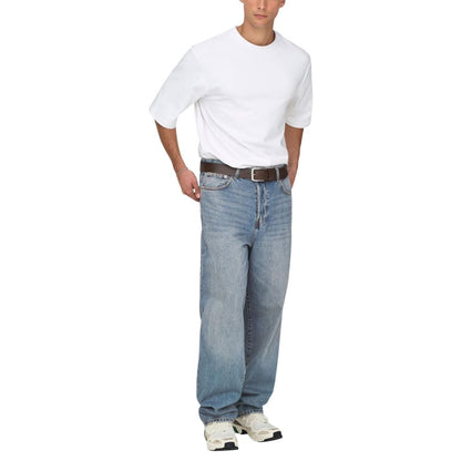 Blue Cotton Relaxed Fit Jeans