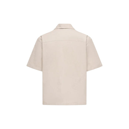 Beige Cotton Shortsleeve Shirt