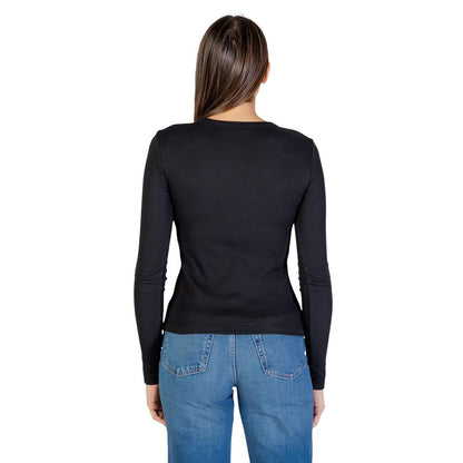 Black Cotton Long Sleeve T-Shirt