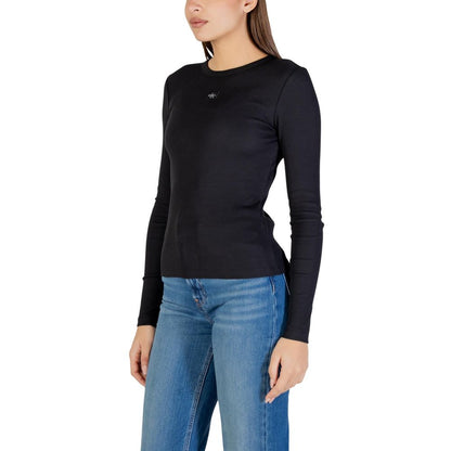 Black Cotton Long Sleeve T-Shirt