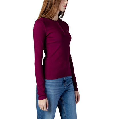 Bordeaux Cotton Long Sleeve T-Shirt