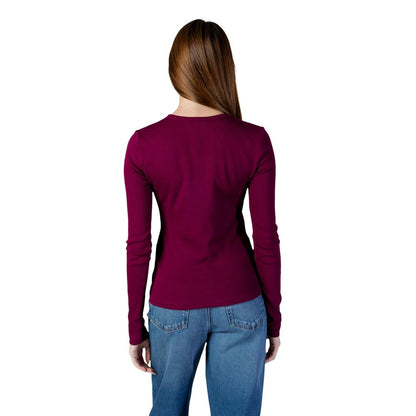 Bordeaux Cotton Long Sleeve T-Shirt