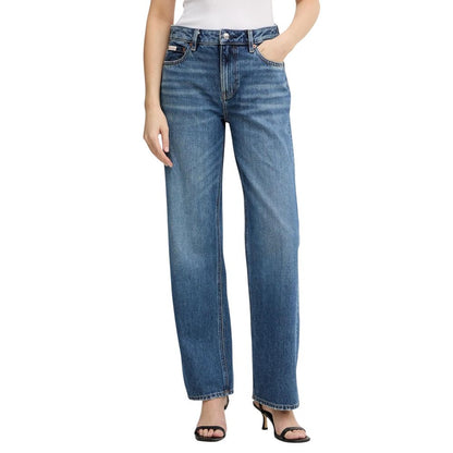 Blue Cotton Mom Jeans