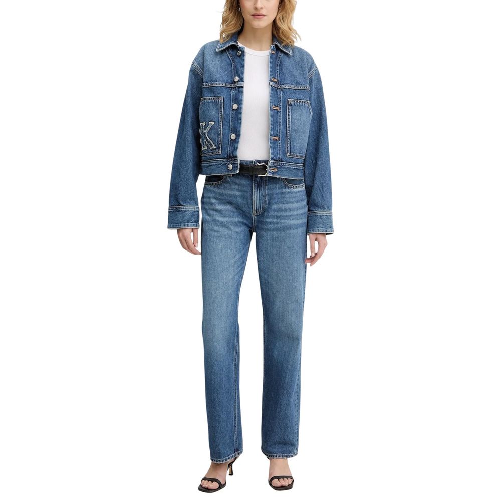 Blue Cotton Mom Jeans