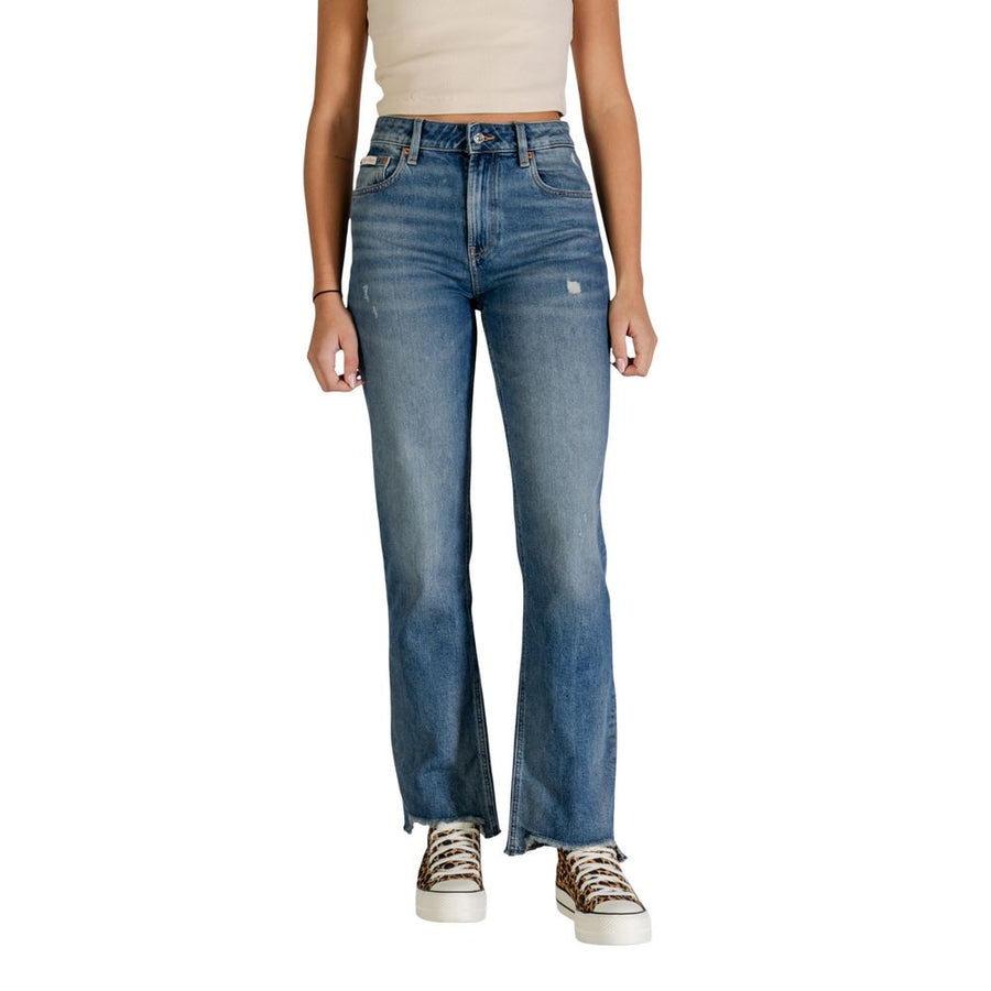 Blue Cotton Mom Jeans