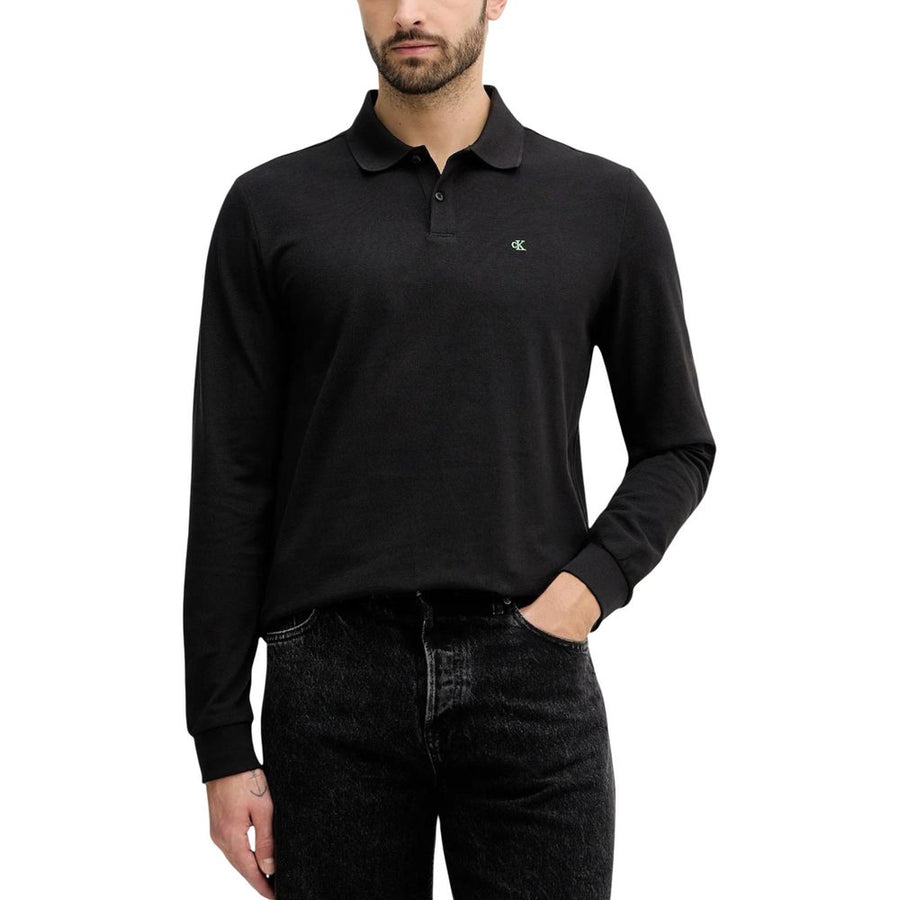 Black Cotton Long Sleeve T-Shirt