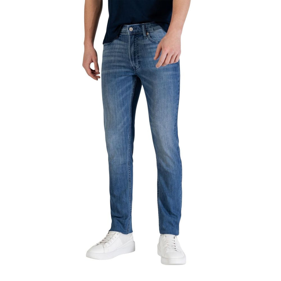 Blue Cotton Skinny Jeans
