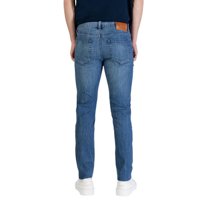 Blue Cotton Skinny Jeans