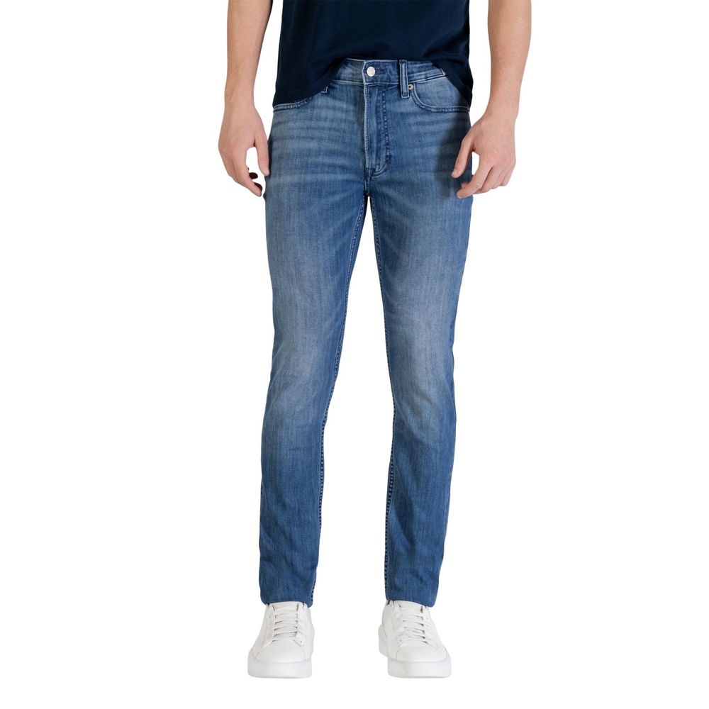Blue Cotton Skinny Jeans