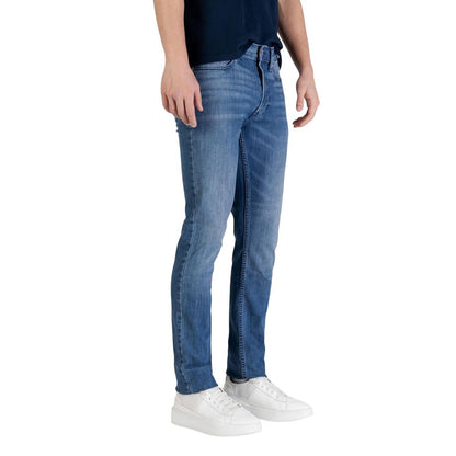 Blue Cotton Skinny Jeans