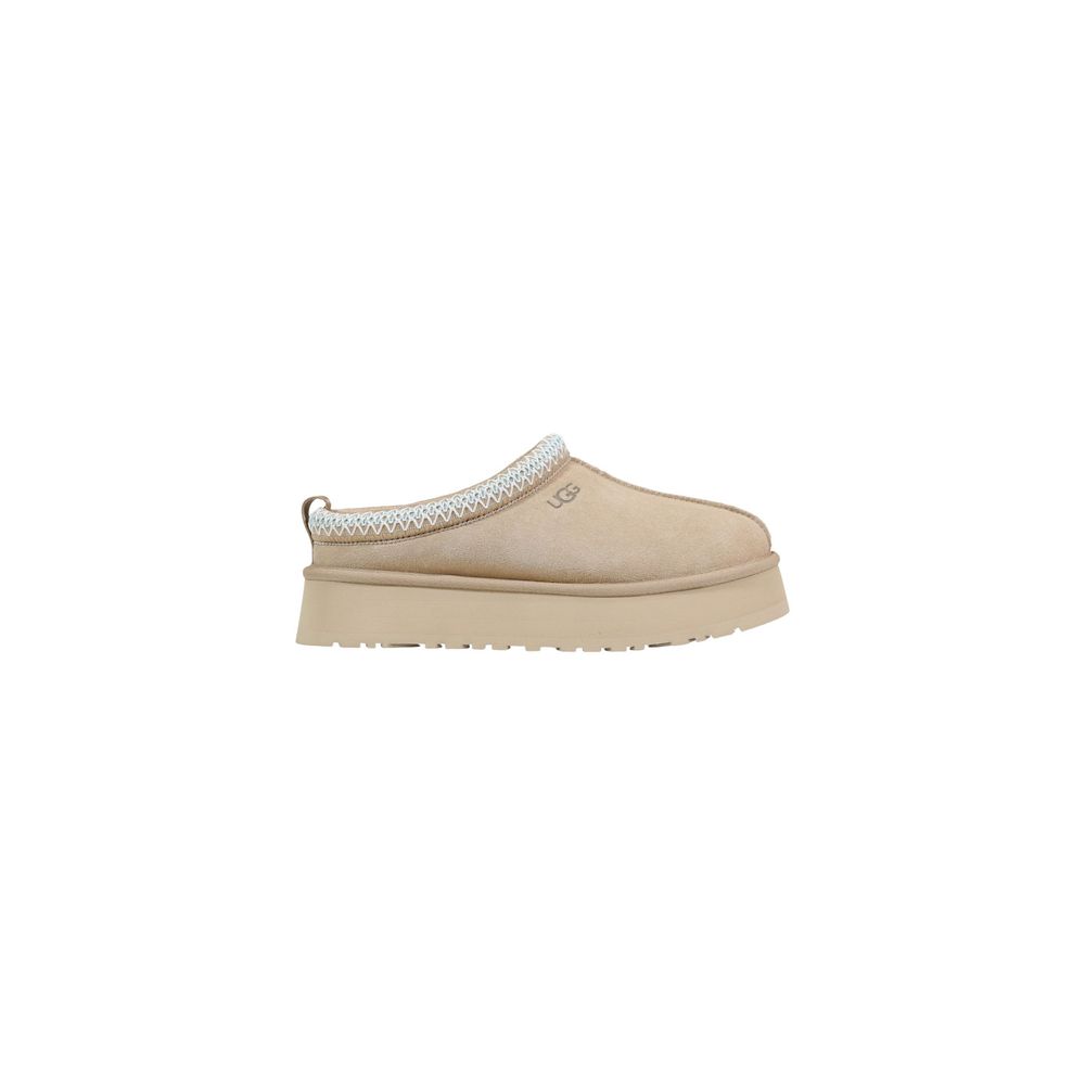 Beige Suede Leather Slippers