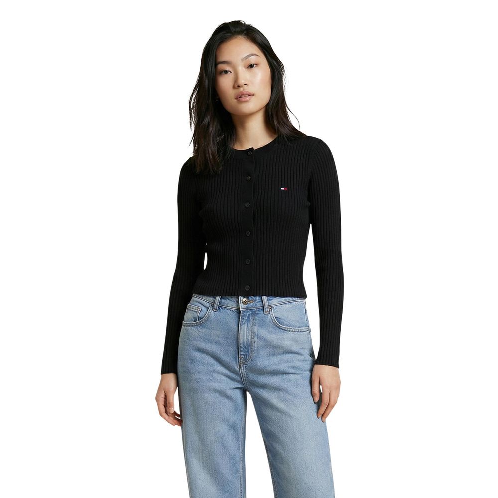Black Organic Cotton Cardigan
