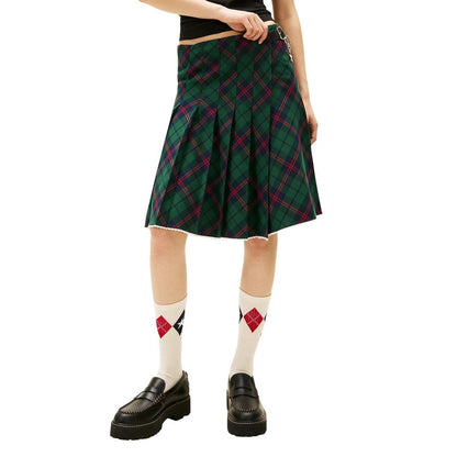 Bicolor Cotton Mini Skirt