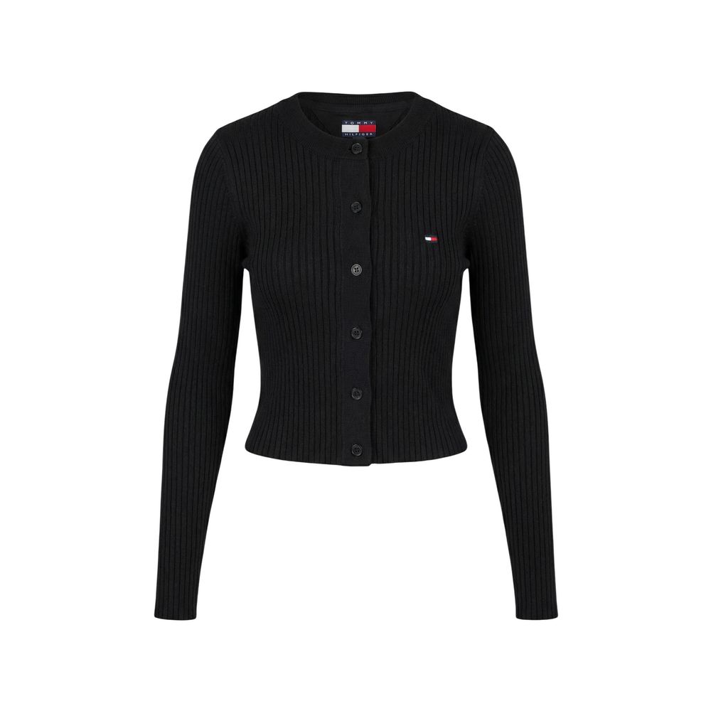 Black Organic Cotton Cardigan