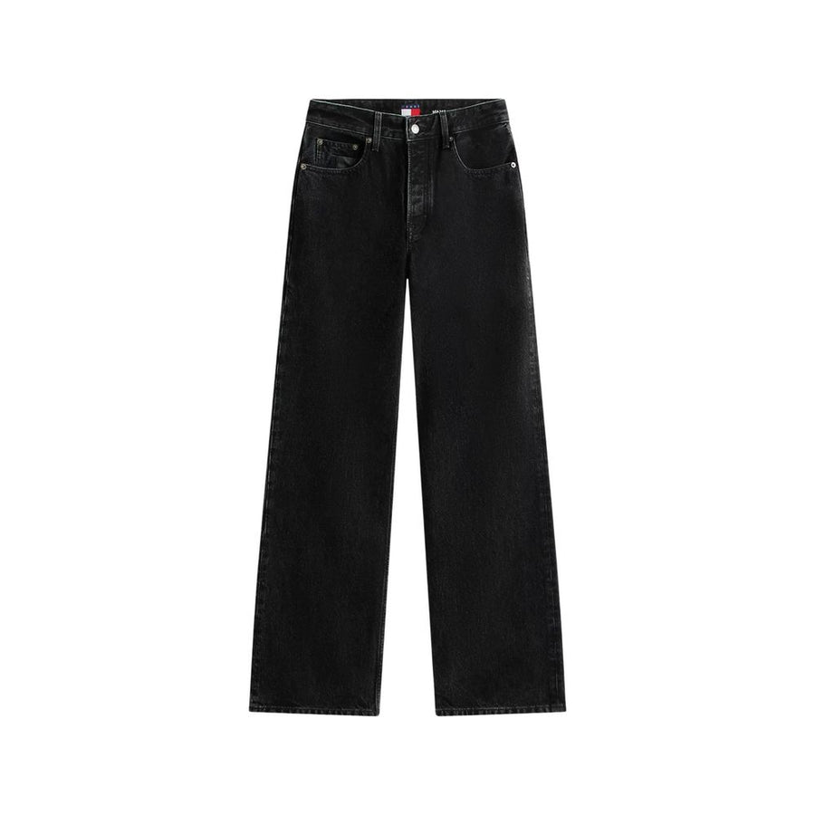 Black Recycled Cotton Bootcut Jeans