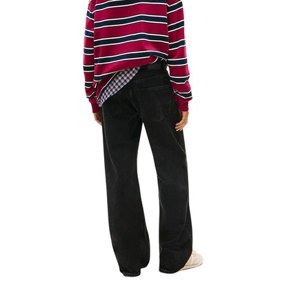 Black Recycled Cotton Bootcut Jeans
