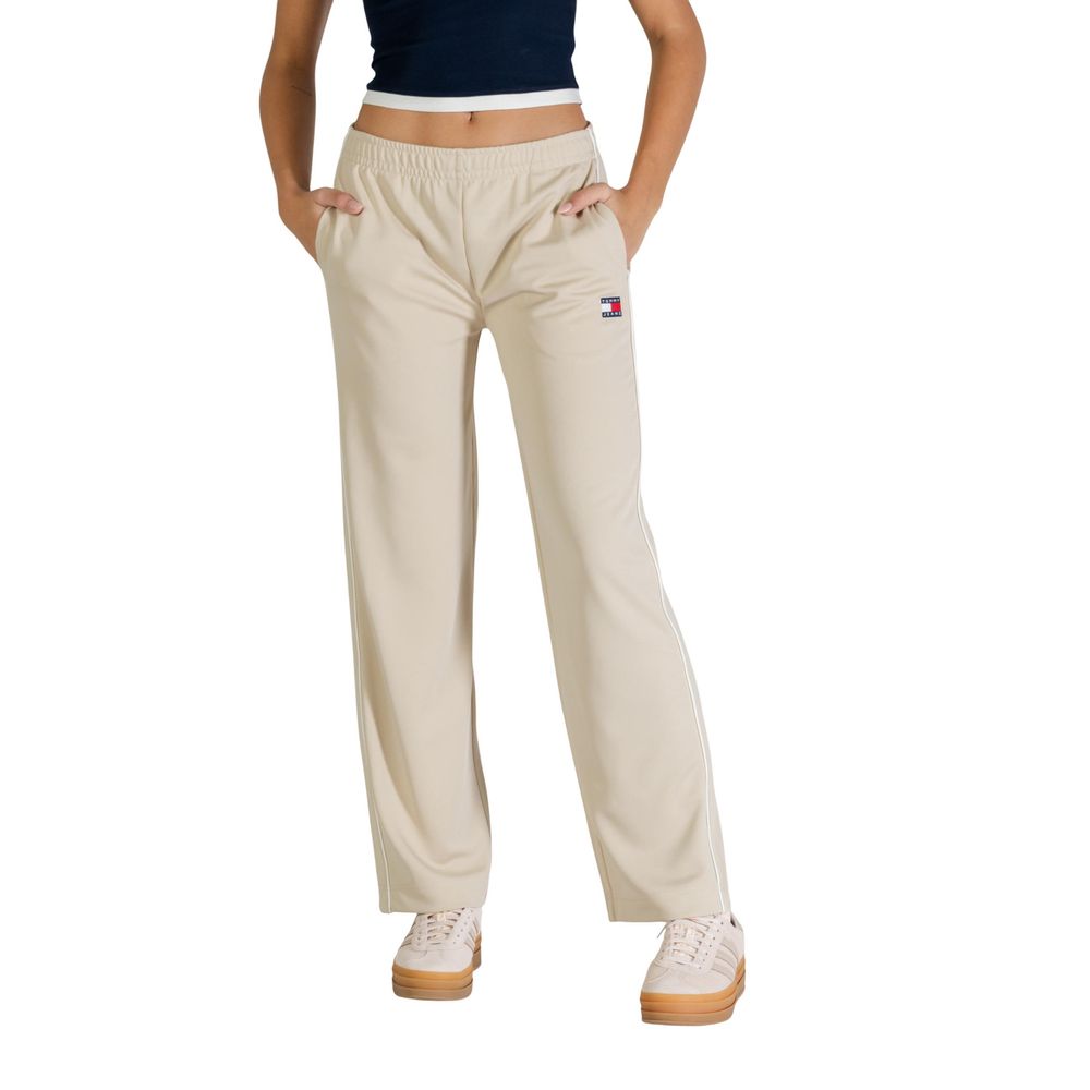 Beige Recycled Polyester Joggers (Workout Pants)