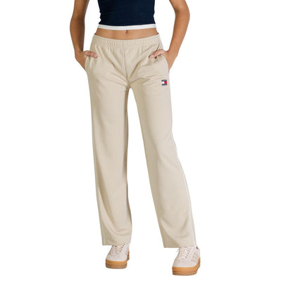 Beige Recycled Polyester Joggers (Workout Pants)