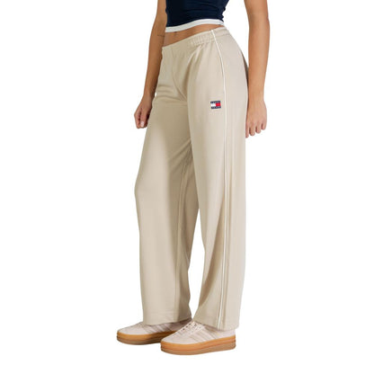 Beige Recycled Polyester Joggers (Workout Pants)