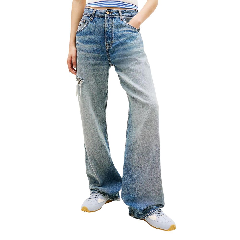 Blue Recycled Cotton Boyfriend Jeans