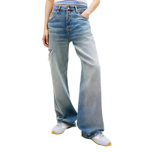 Blue Recycled Cotton Boyfriend Jeans