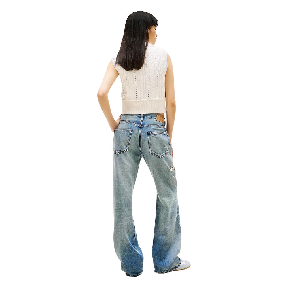 Blue Recycled Cotton Boyfriend Jeans