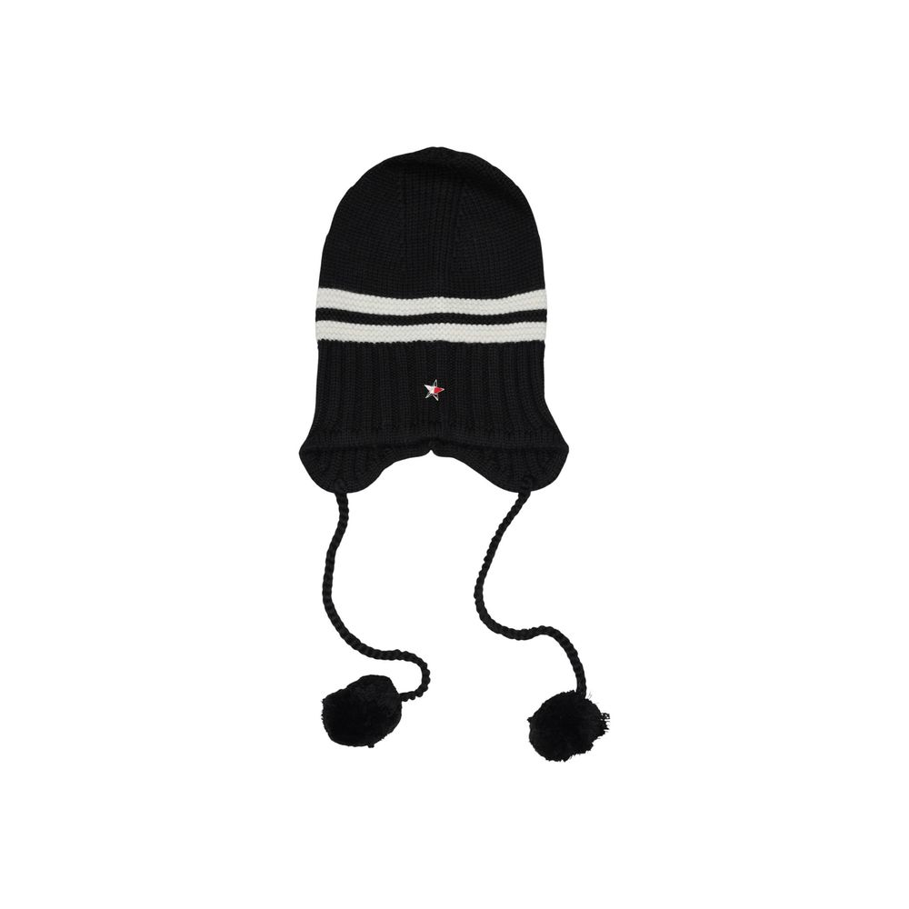 Black And White Recycled Wool Cap (Baseball Hat)