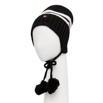 Black And White Recycled Wool Cap (Baseball Hat)