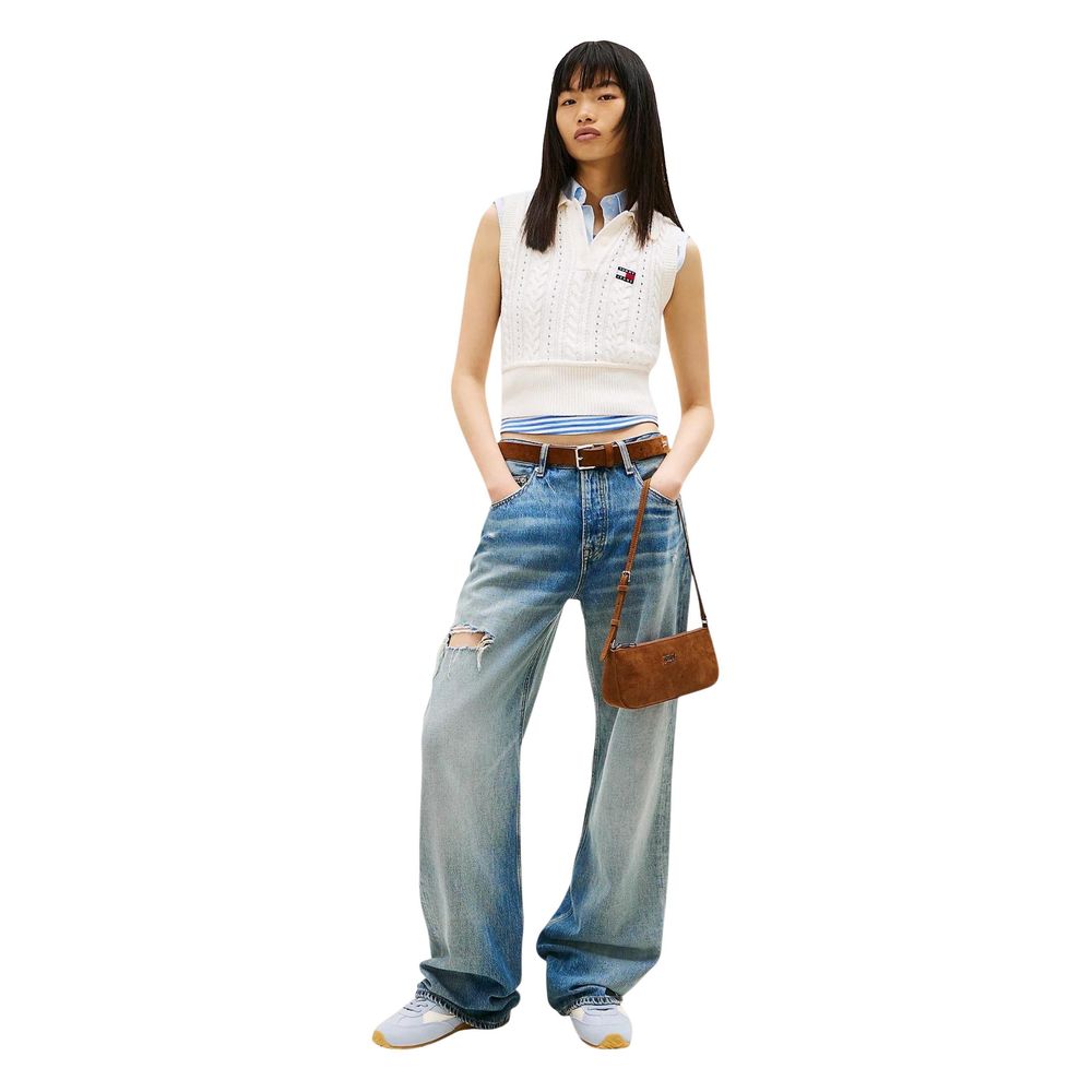 Blue Recycled Cotton Boyfriend Jeans