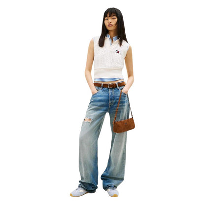 Blue Recycled Cotton Boyfriend Jeans
