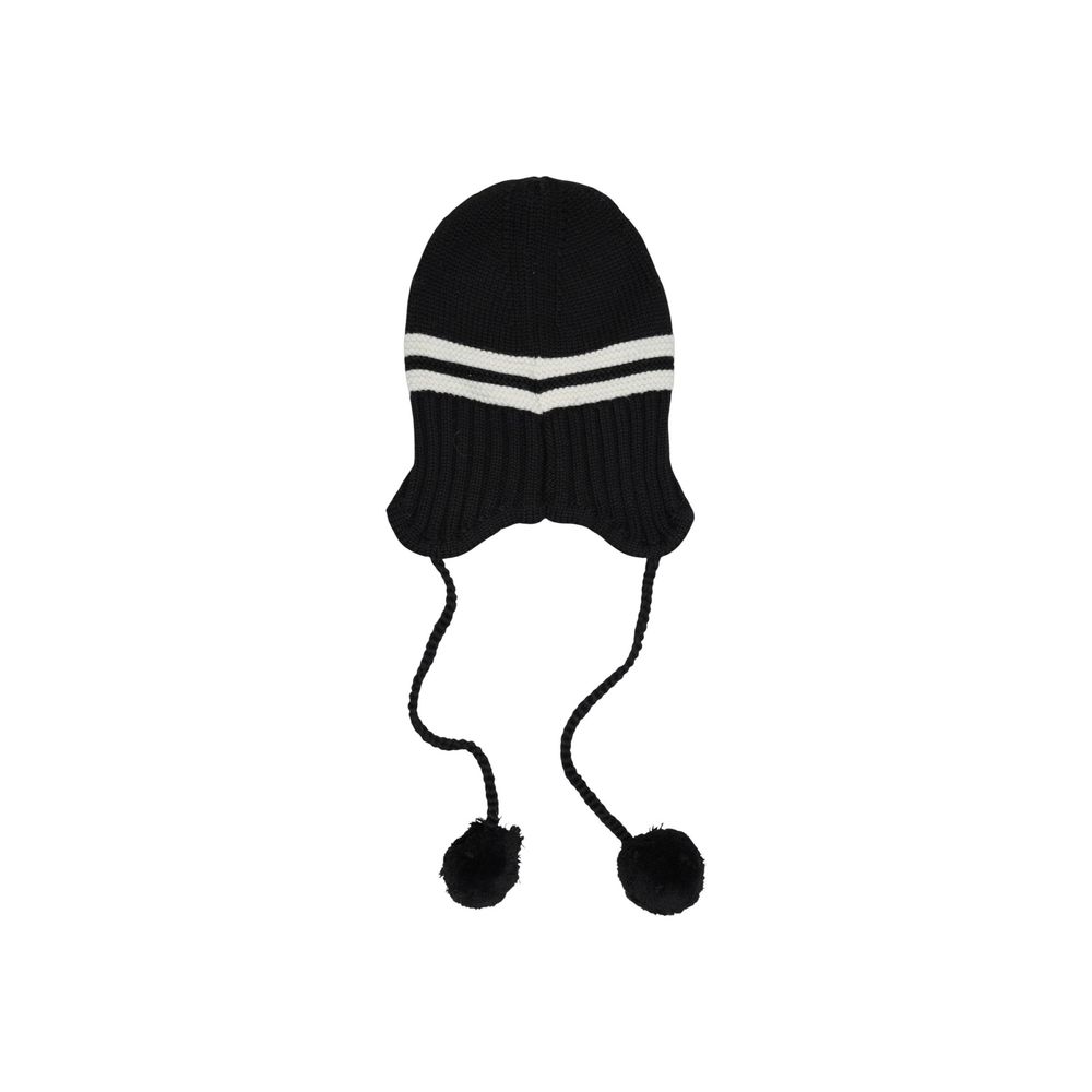 Black And White Recycled Wool Cap (Baseball Hat)