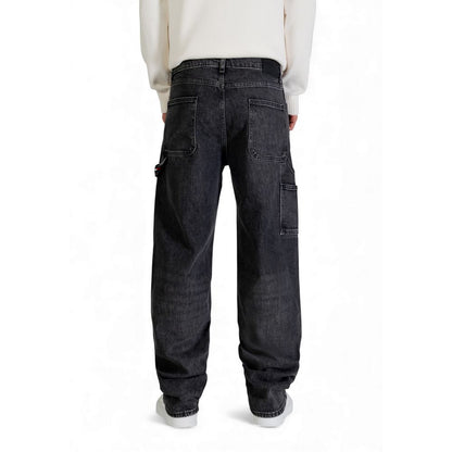 Black Recycled Cotton Relaxed Fit Jeans