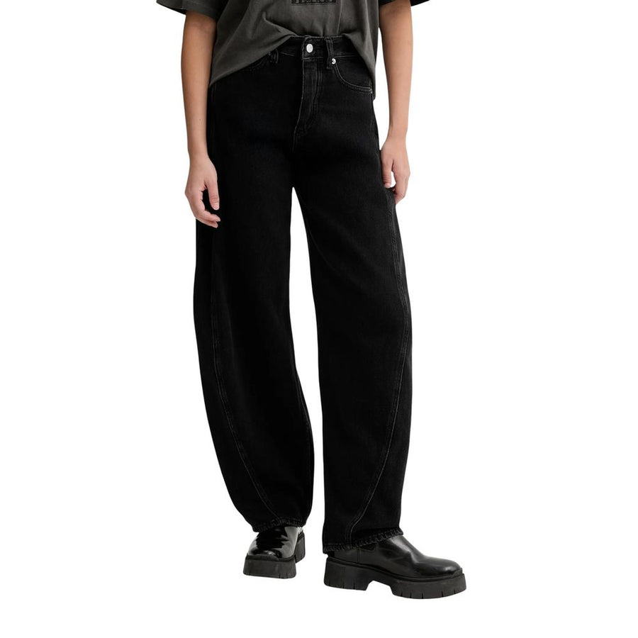 Black Recycled Cotton Bootcut Jeans