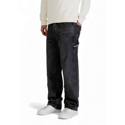 Black Recycled Cotton Relaxed Fit Jeans