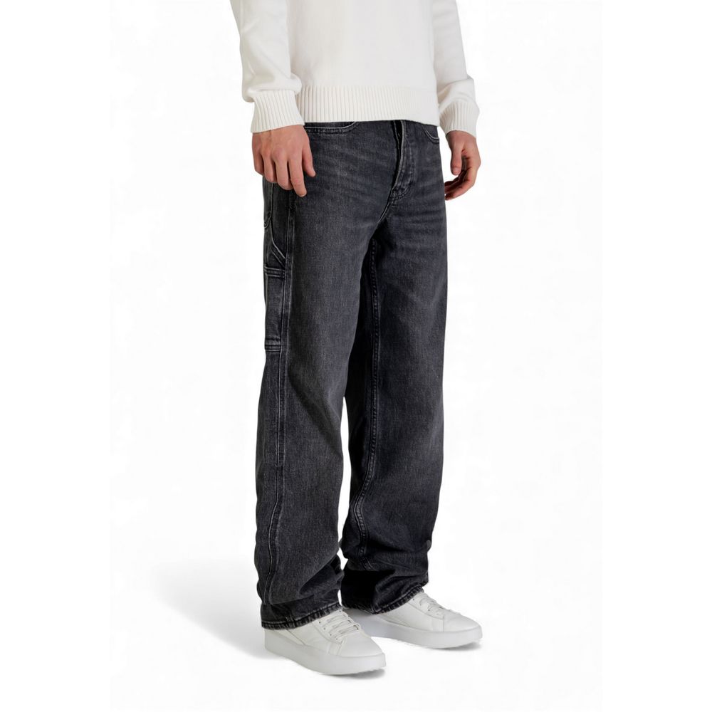 Black Recycled Cotton Relaxed Fit Jeans