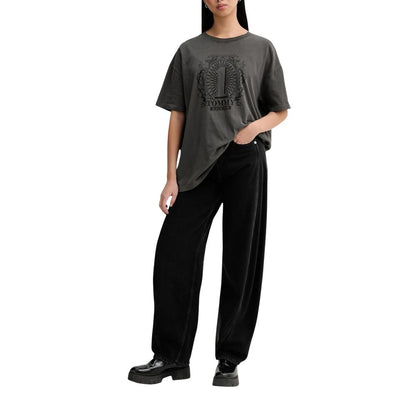 Black Recycled Cotton Bootcut Jeans