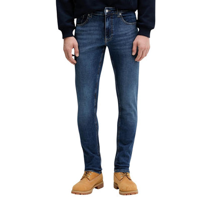 Blue Recycled Cotton Skinny Jeans