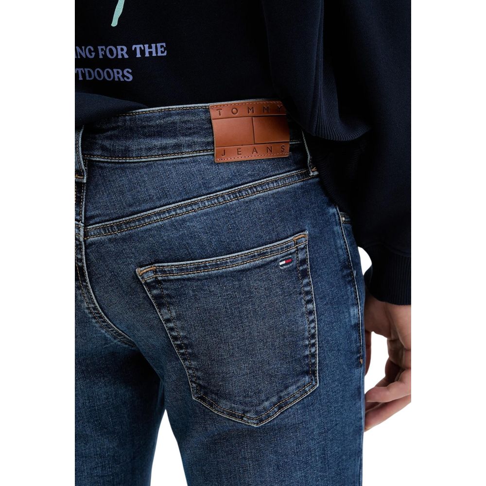 Blue Recycled Cotton Skinny Jeans