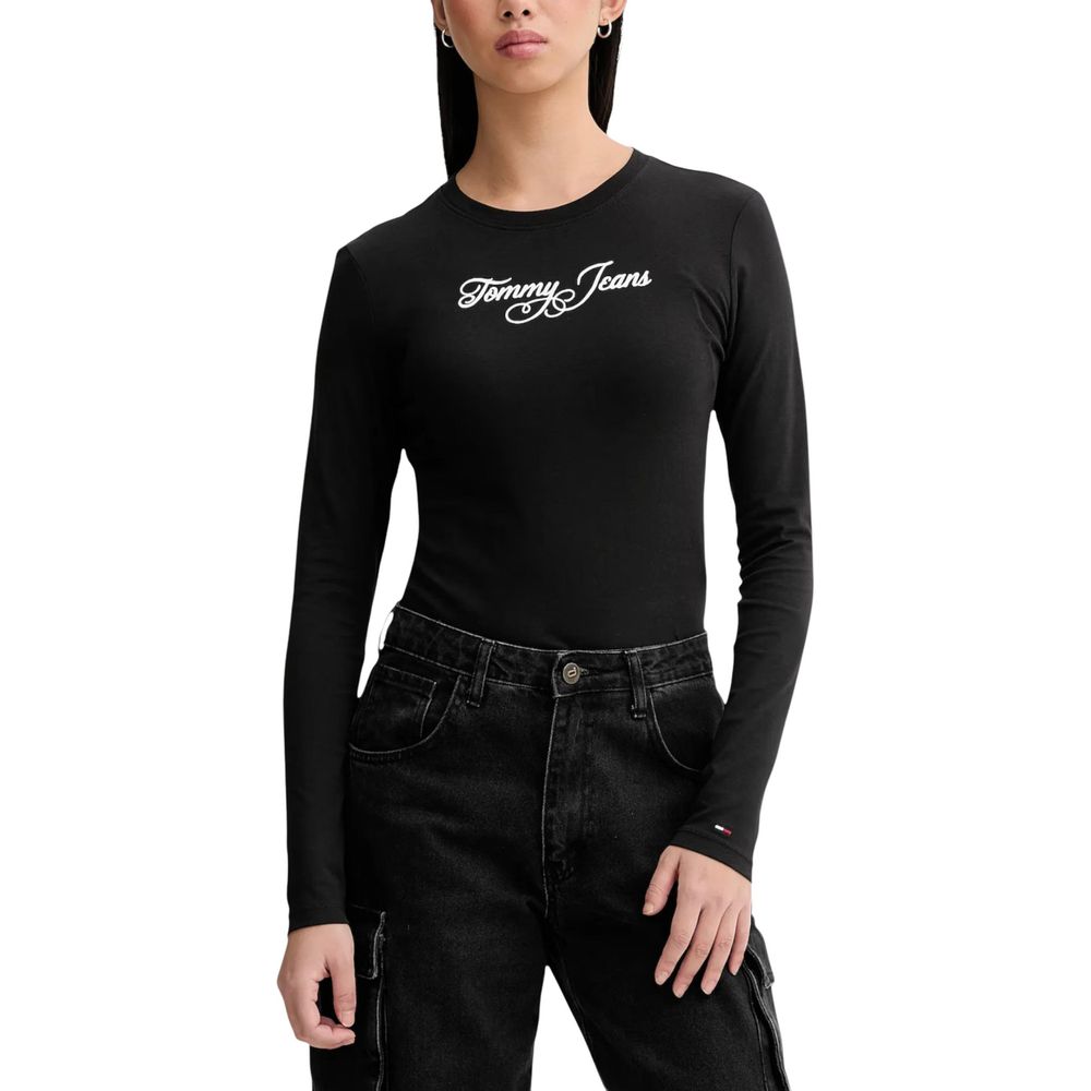 Black Recycled Cotton Long Sleeve T-Shirt