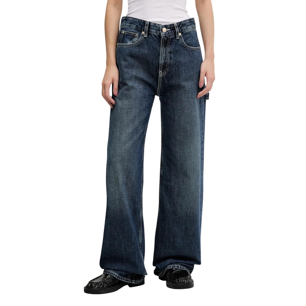 Blue Cotton Mom Jeans