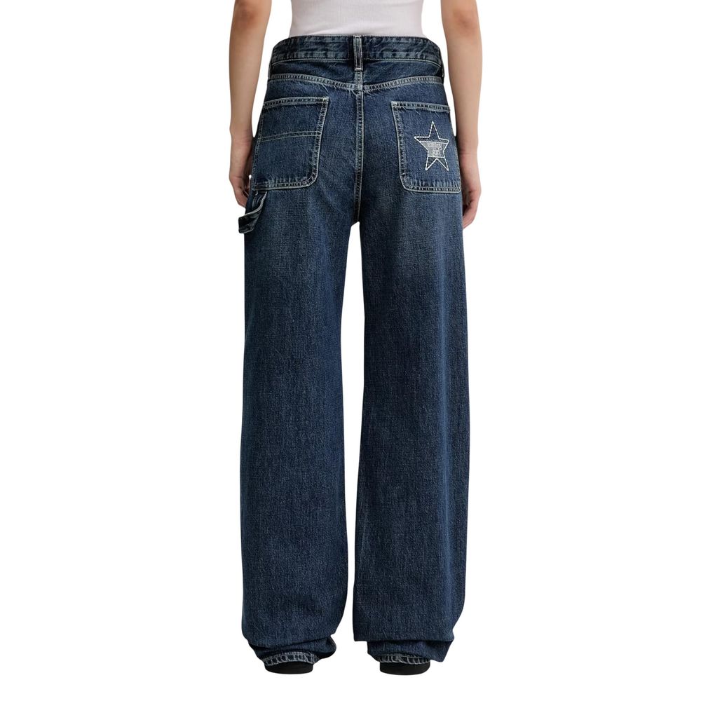 Blue Cotton Mom Jeans
