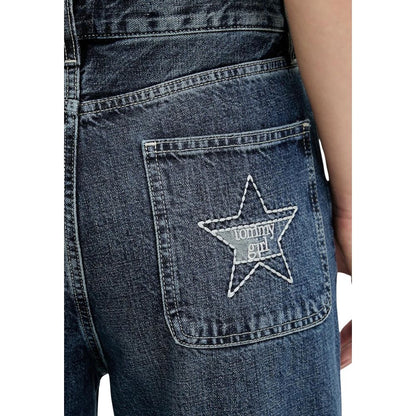 Blue Cotton Mom Jeans