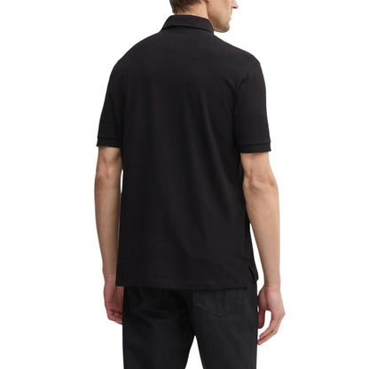 Black Cotton Polo Shirt