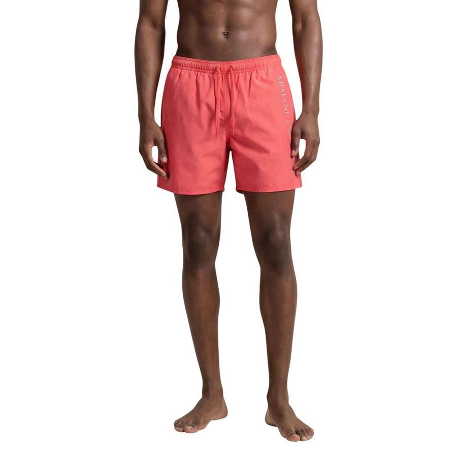 Orange Polyester Swim Shorts