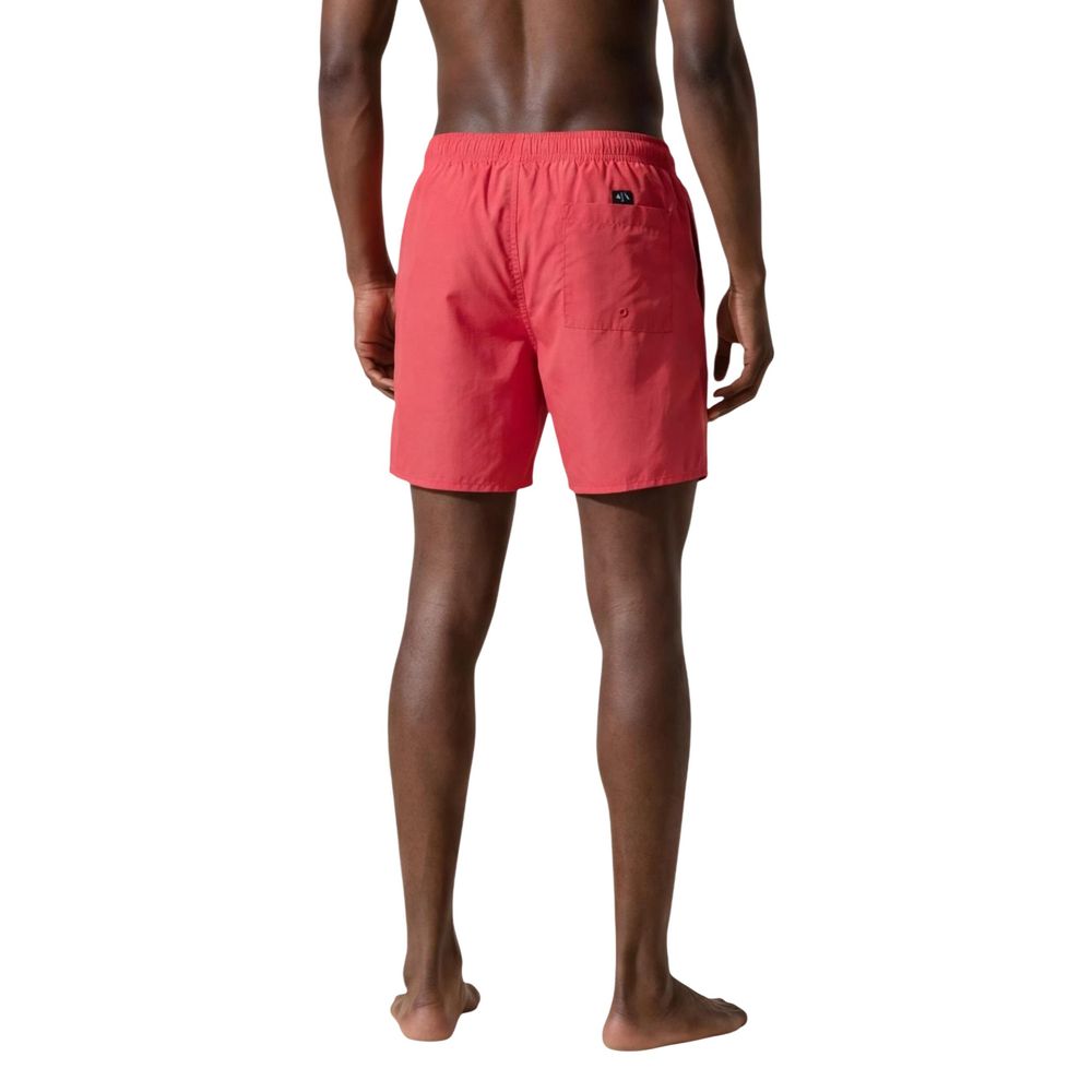 Orange Polyester Swim Shorts