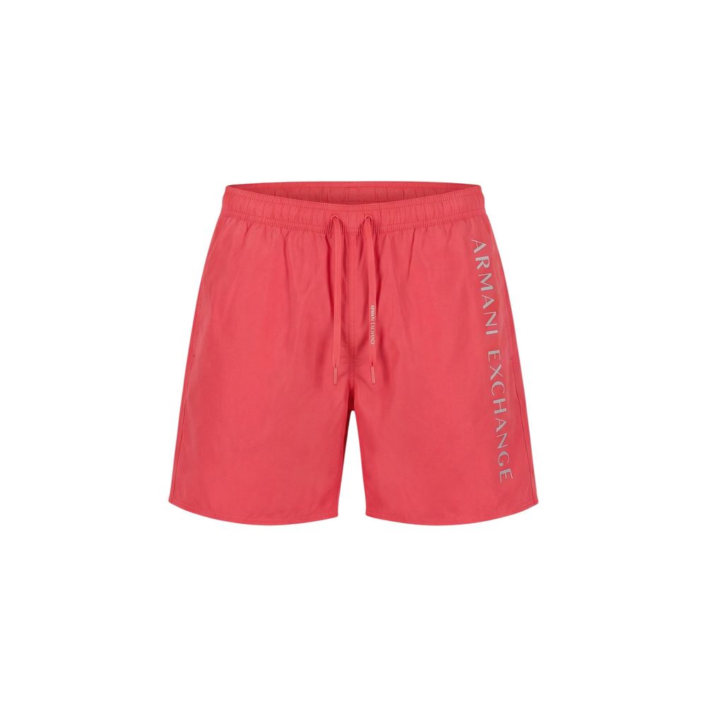 Orange Polyester Swim Shorts