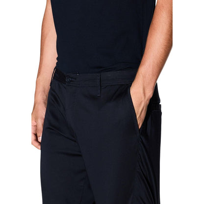 Blue Cotton Skinny Pants