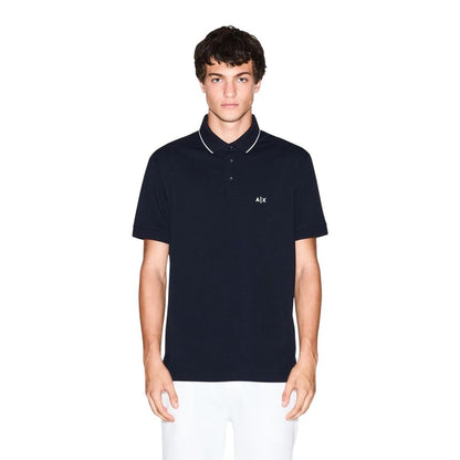 Blue Cotton Polo Shirt