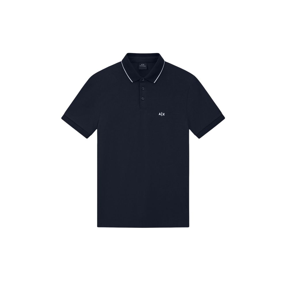 Blue Cotton Polo Shirt