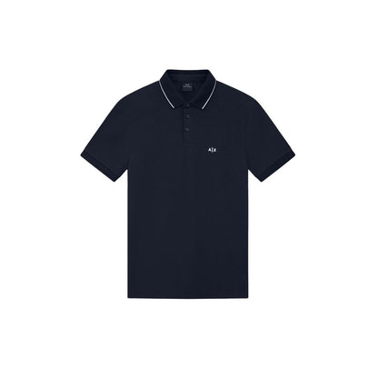 Blue Cotton Polo Shirt